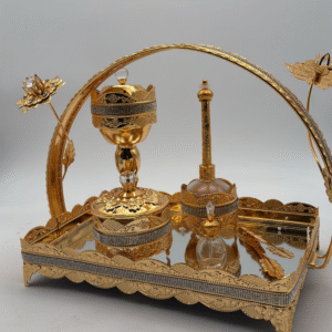 Set Bruciatore d’Incenso Dorato Di Lusso – 4 Pezzi