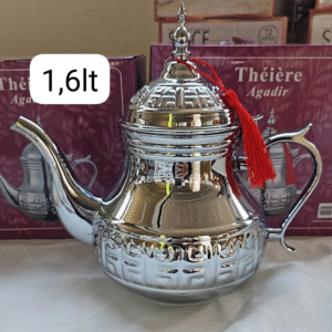 Teiera Marocchina Argento 1,6L – Stile Tradizionale Agadir