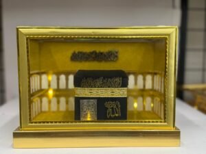 Cornice Decorativa 3D Kaaba Dorata Con Luci LED