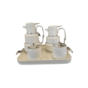 Set Da Tè In Ceramica Bianca