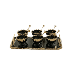 Tazze Da Dessert In Porcellana Con Vassoio